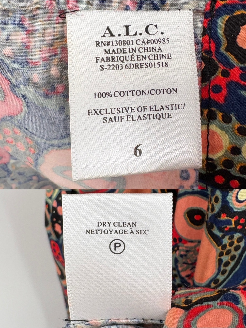 A.L.C. Laura Cotton Floral Maxi Dress Sangria Multi 6 - Picture 13 of 15